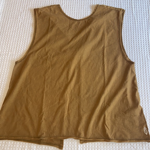 NEW! FREE PEOPLE Hot Shot Open Back Tank Shorts Set Washed Tobacco Size XS S M - Picture 5 of 16